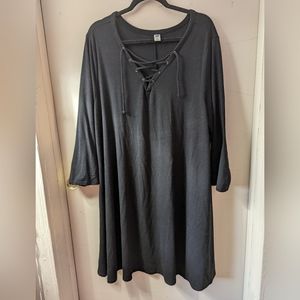 Black Dress with Lace Up front XXL